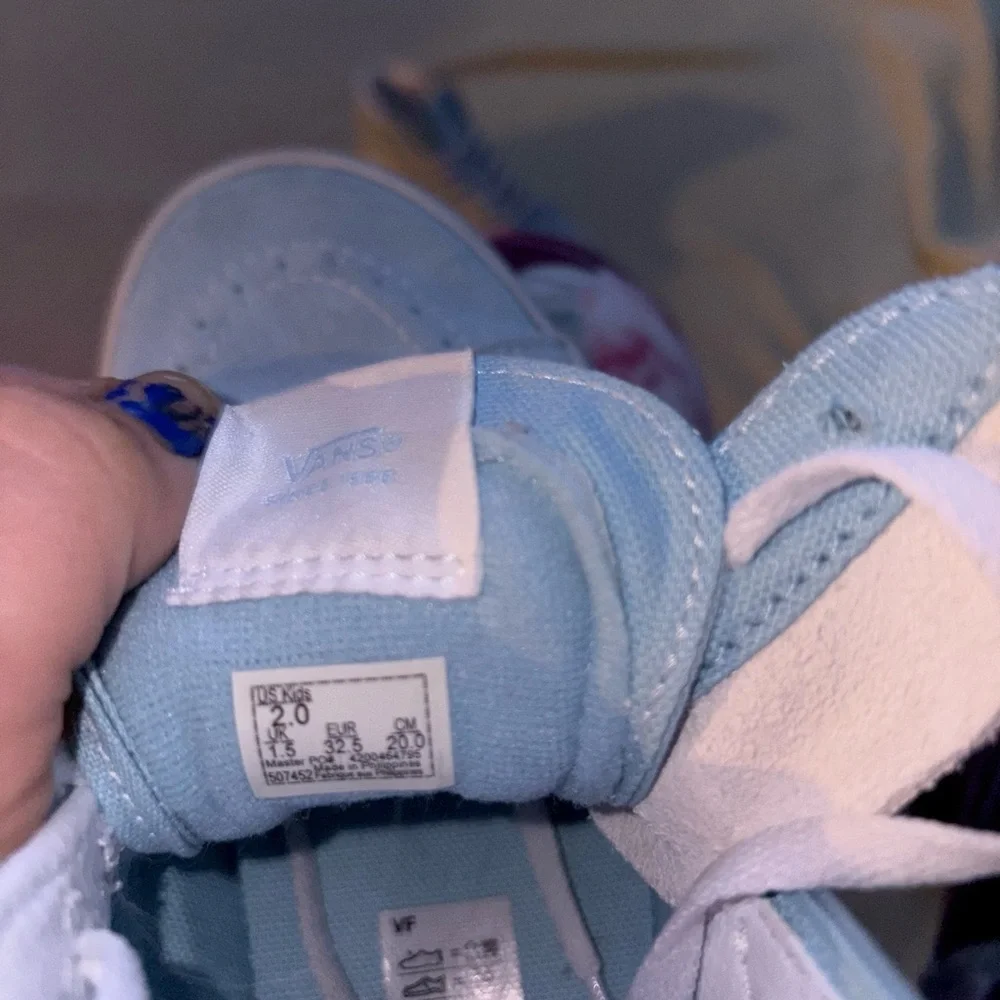 Vans Kids Sky Blue High-Top Sneakers - Picture 6 of 7